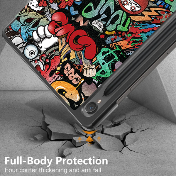 Samsung Galaxy Tab S9 Fodral Tri-fold Graffiti
