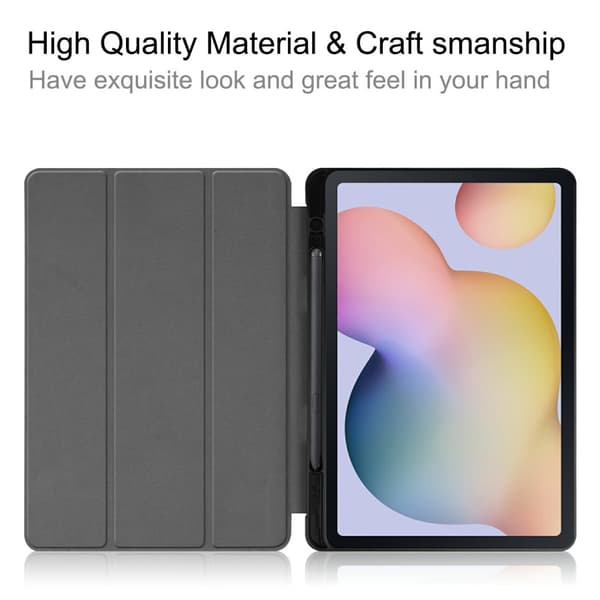 Tri-Fold Galaxy Tab S7/S8 Etui med S Pen-holder Sort