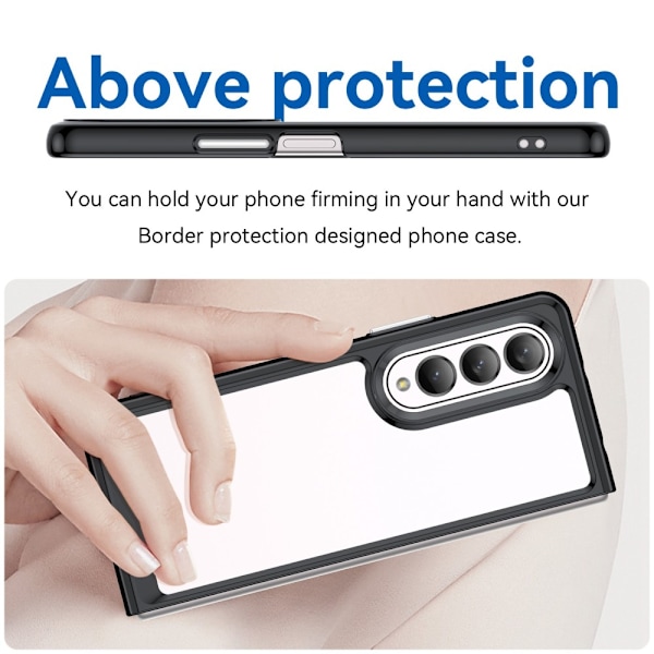 Edge Crystal Hybrid Case Samsung Galaxy Z Fold 4 Svart
