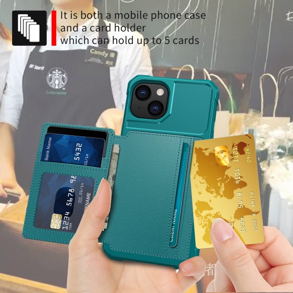 Multi-Slot Case iPhone 14 Grøn