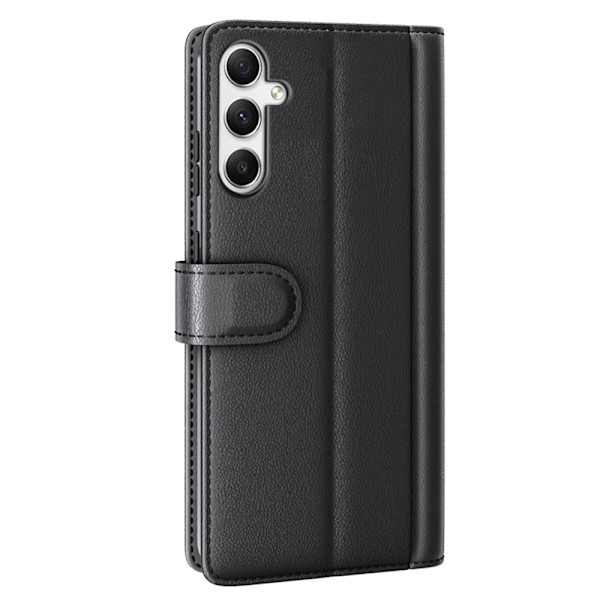 Äkta Läderfodral Samsung Galaxy A35 Svart