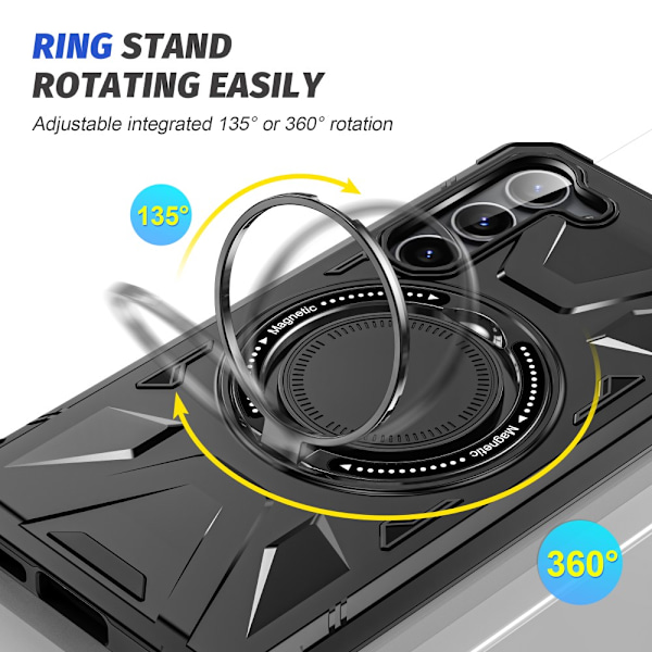 Hybridskal Samsung Galaxy S25 Plus MagSafe Ring Svart
