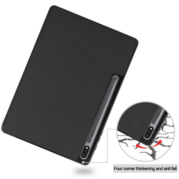 Tri-Fold Galaxy Tab S7 Plus/S8 Plus 12.4 -kotelo S Pen -pidikkeellä