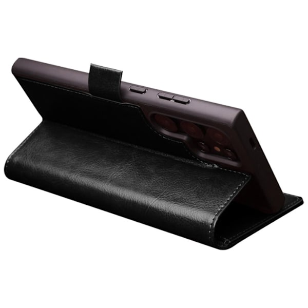 Qialino Læderpung Etui Samsung Galaxy S24 Ultra Sort
