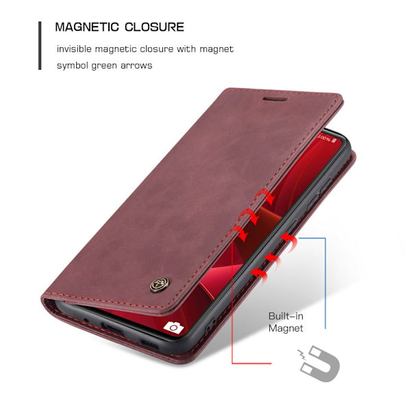 CaseMe Slim Pungetui Galaxy S20 FE Rød