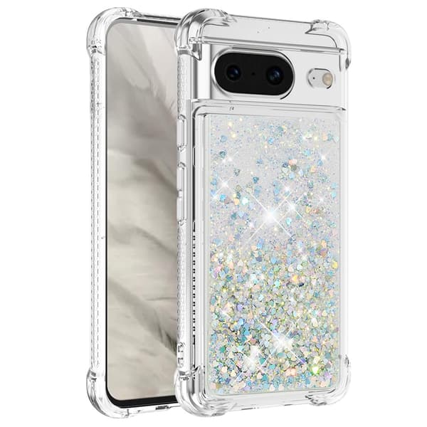 Glitter Bling TPU -kotelo Google Pixel 8 -hopea
