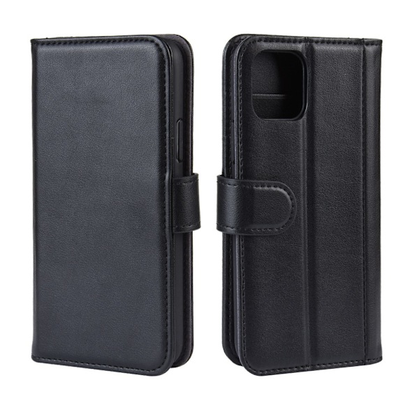 Ægte læder etui iPhone 11 Sort