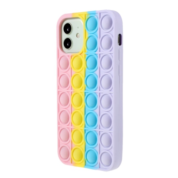 iPhone 12/12 Pro Skal Silikon Pop It Fidget Rosa