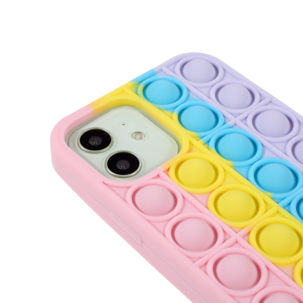 iPhone 12/12 Pro -kotelo silikoni Pop It Fidget Pink