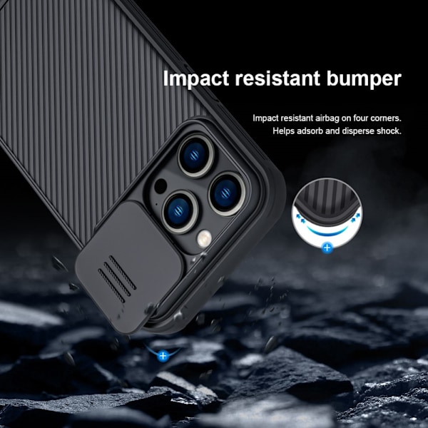 Nillkin CamShield Skal iPhone 14 Pro Svart