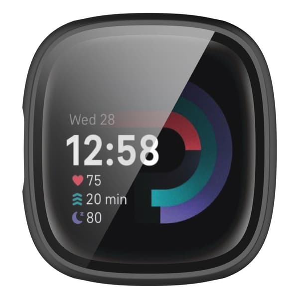 Fitbit Versa 4/Sense 2 musta kova kuori