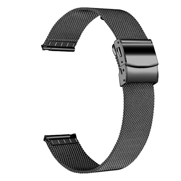 Milansk Mesh Armbånd Garmin Fenix 5/5 Plus/6/6 Pro Sort