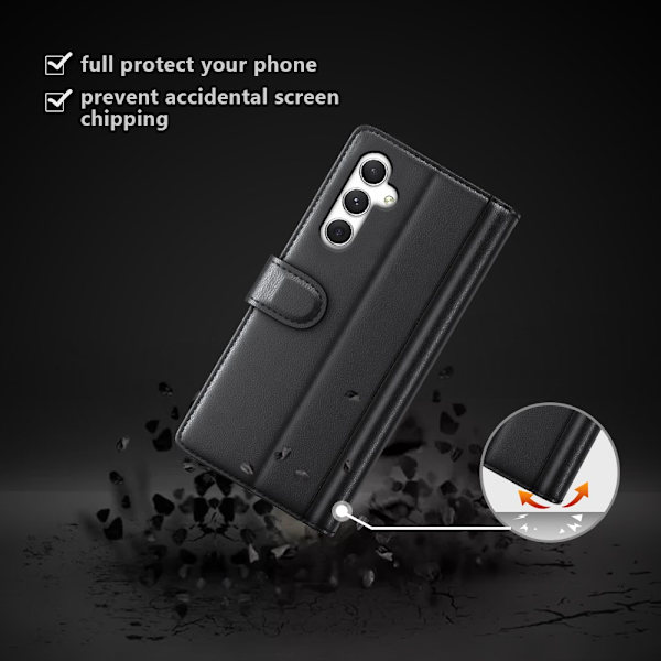 Ægte Læderetui Samsung Galaxy S24 Sort