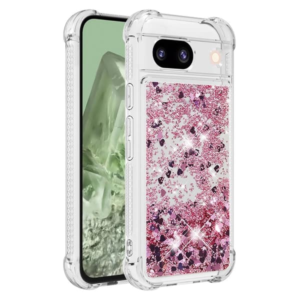 Glitter Bling TPU Skal Google Pixel 8a Roséguld
