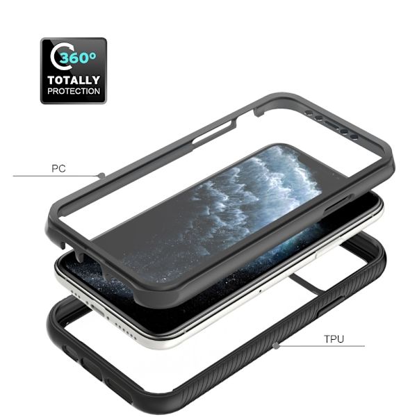 360 Full Cover Edge Case iPhone 11 Pro Musta