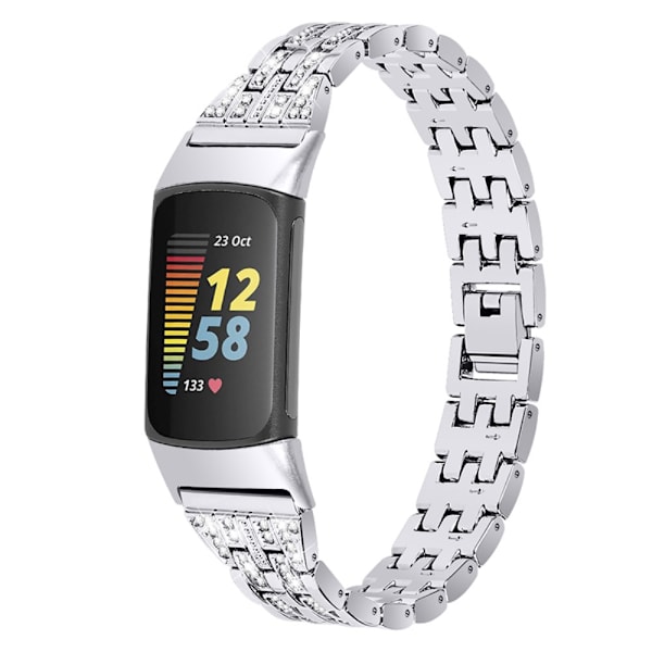 Kaksinkertainen rannekoru Fitbit Charge 5 - hopea