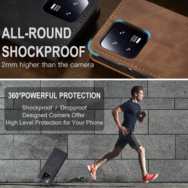 CaseMe Slim Pungetui Xiaomi 13 Sort