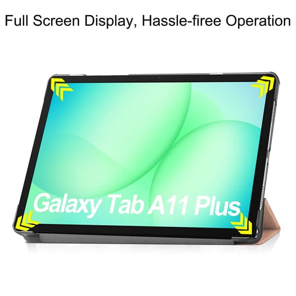 Samsung Galaxy Tab A11 Plus Kotelo Tri-fold Ruusukulta