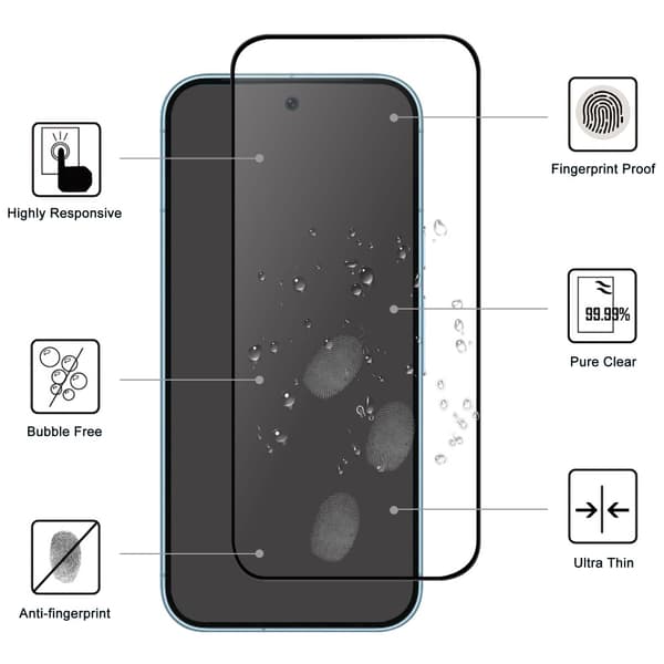 Heltäckande Härdat Glas Skärmskydd Google Pixel 9