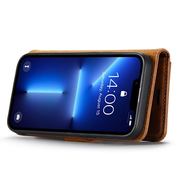 DG.MING 2-in-1 Magnet Wallet iPhone 14 Pro Cognac