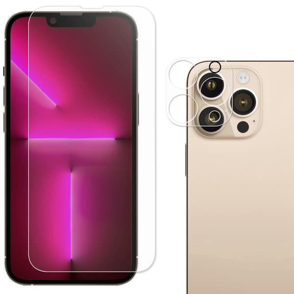 iPhone 14 Pro Max Skärmskydd & Linsskydd Härdat Glas