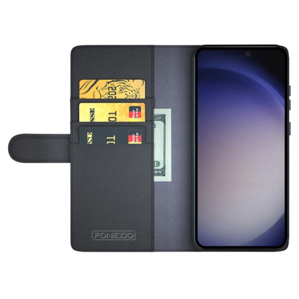 Ægte Læderetui Samsung Galaxy S24 Sort