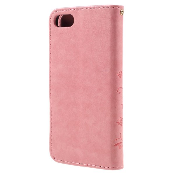 Lædercover Butterflies iPhone 7/8/SE Pink