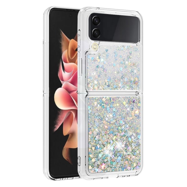 Glitter Bling TPU Case Samsung Galaxy Z Flip 4 Silver