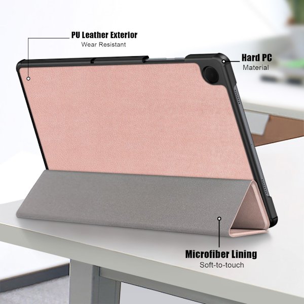 Samsung Galaxy Tab A9 Plus -kotelo Tri-fold -ruusukulta