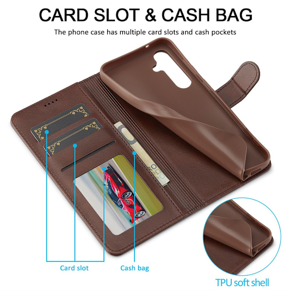 LC.IMEEKE Plånboksfodral Samsung Galaxy A16 Brun