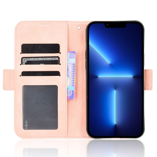 Monikäyttöinen lompakkokotelo iPhone 14, vaaleanpunainen