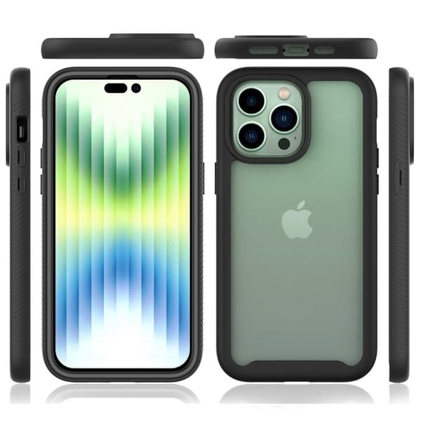 Kattava suojakuori iPhone 14 Pro Max - Musta