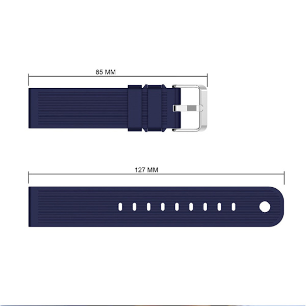 Silikonarmband Garmin Vivoactive 3/Venu/Venu 2 Plus Mörkblå