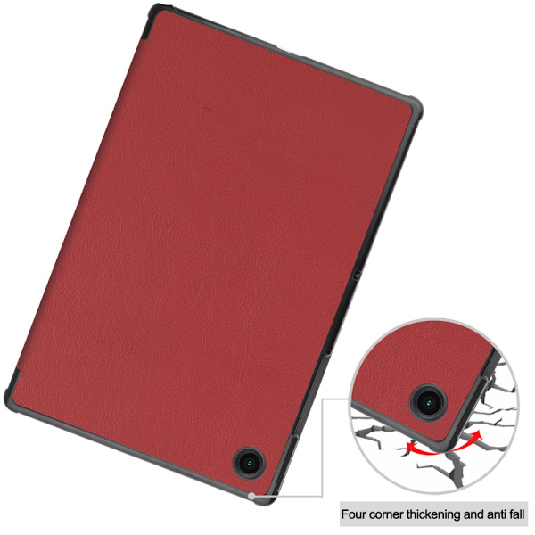 Samsung Galaxy Tab A8 10.5 -kotelo, kolminkertainen, punainen
