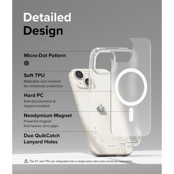 Ringke Fusion Magnetic Case iPhone 15 Matte Clear