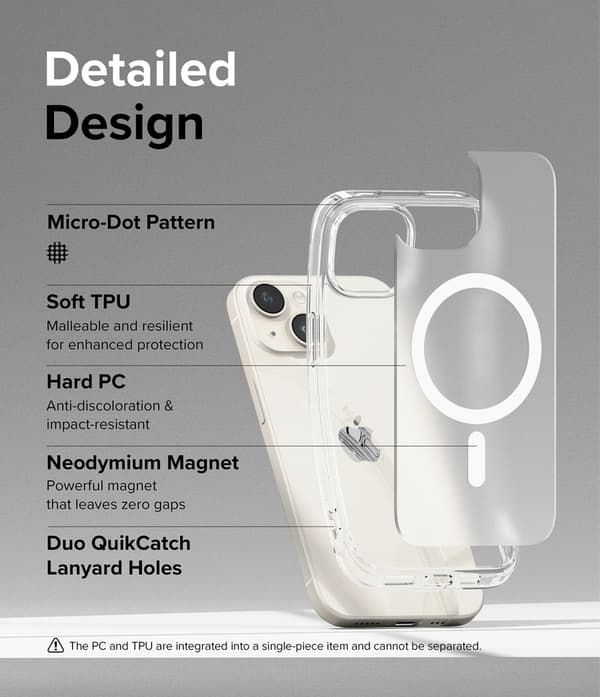 Ringke Fusion Magnetic Skal iPhone 15 Matte Transparent