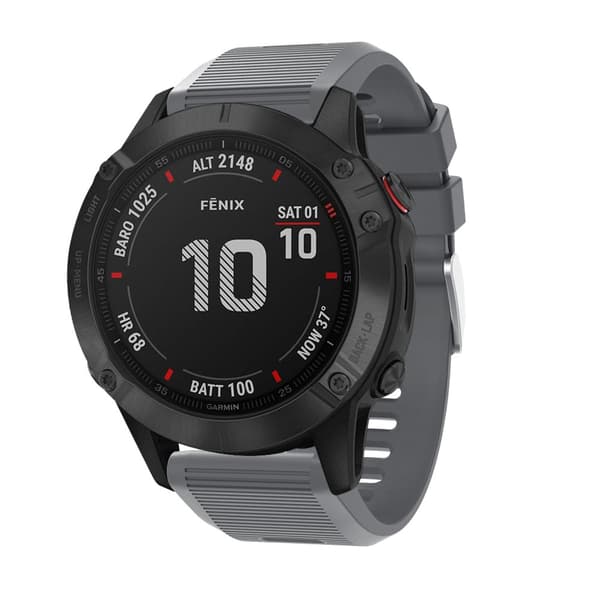 Silikonarmband Garmin Fenix 6X Pro Grå