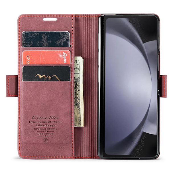 CaseMe Slim Plånboksfodral Samsung Galaxy Z Fold 5 Röd