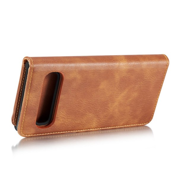 DG.MING 2-in-1 Magnet Wallet Samsung Galaxy S10 Cognac