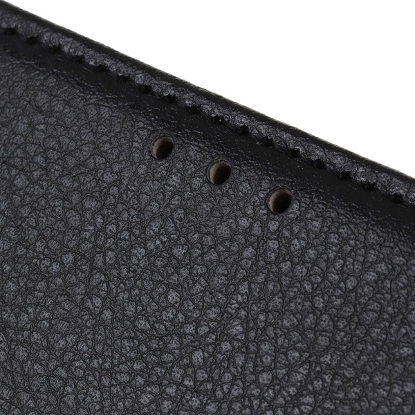 Litchi Skin Classics Læder Taske iPhone 7/8/SE Sort