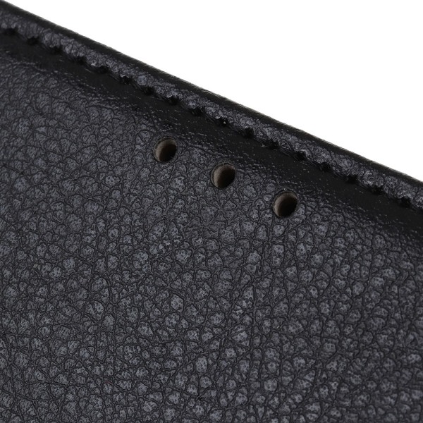 Litchi Skin Classics Læderetui iPhone 7/8/SE Sort