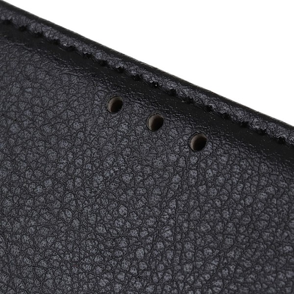 Litchi Skin Classics Läderfodral iPhone 7/8/SE Musta