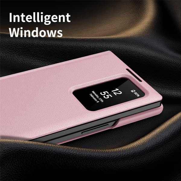 Läderfodral Smart View Samsung Galaxy Z Fold 7 Rosa