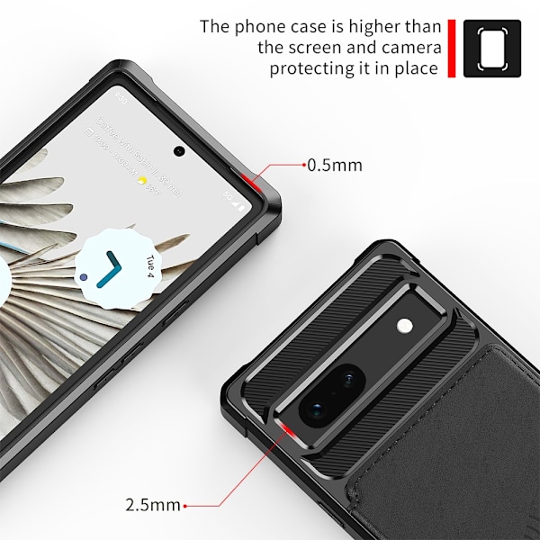 Multi-Slot Case Google Pixel 7a Svart