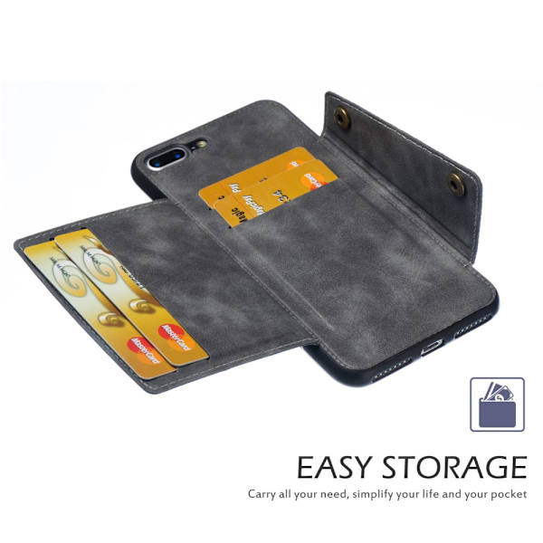 Etui med pung til iPhone 7/8 Plus Grå
