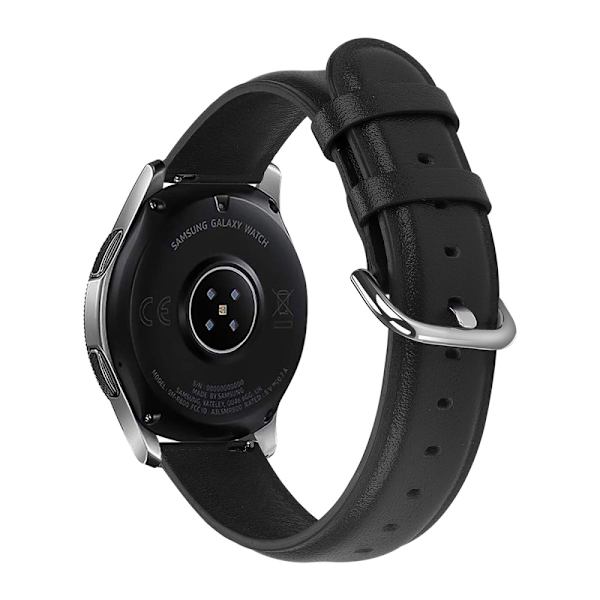 Ægte Læderrem Samsung Galaxy Watch 46mm Sort