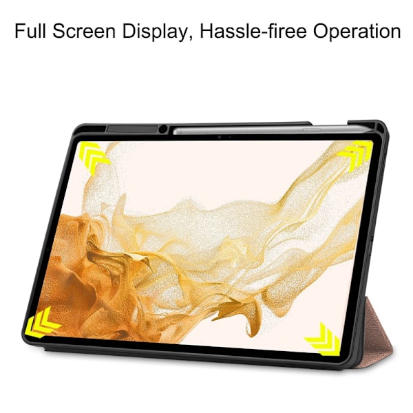 Fodral Tri-Fold Galaxy Tab S7 Plus/S8 Plus 12.4 Med S Pen-hållar
