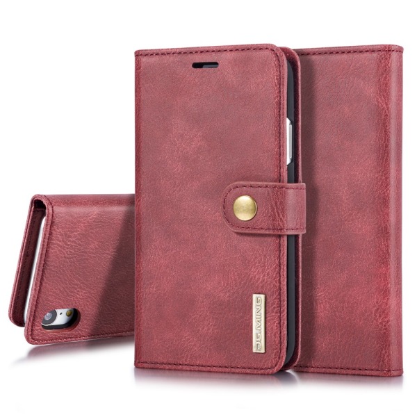 DG.MING 2-in-1 Magnet Wallet iPhone XR Red