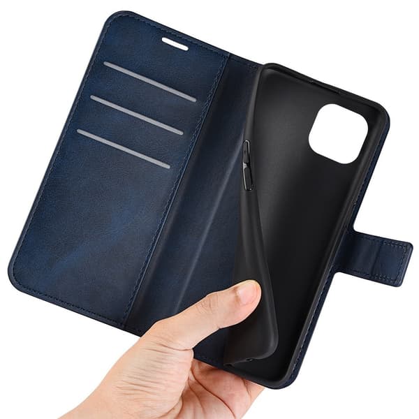 iPhone 14 Plus Wallet Läder Blå