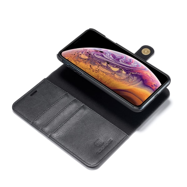 DG.MING 2-i-1 Magnet Pung iPhone X/XS Sort